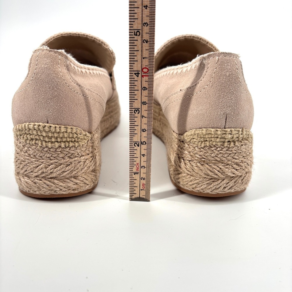NWOT Dolce Vita Jalia Suede Platform‎ Espadrille Loafers Taupe Slip On Sz 9 - Picture 8 of 9